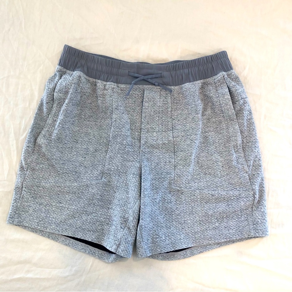 Lululemon “At Ease” Grey shorts - large